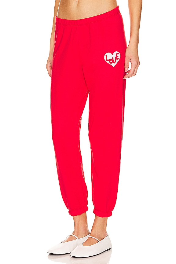 view 2 of 4 PANTALON SWEAT HEART LUNA in Ruby Red