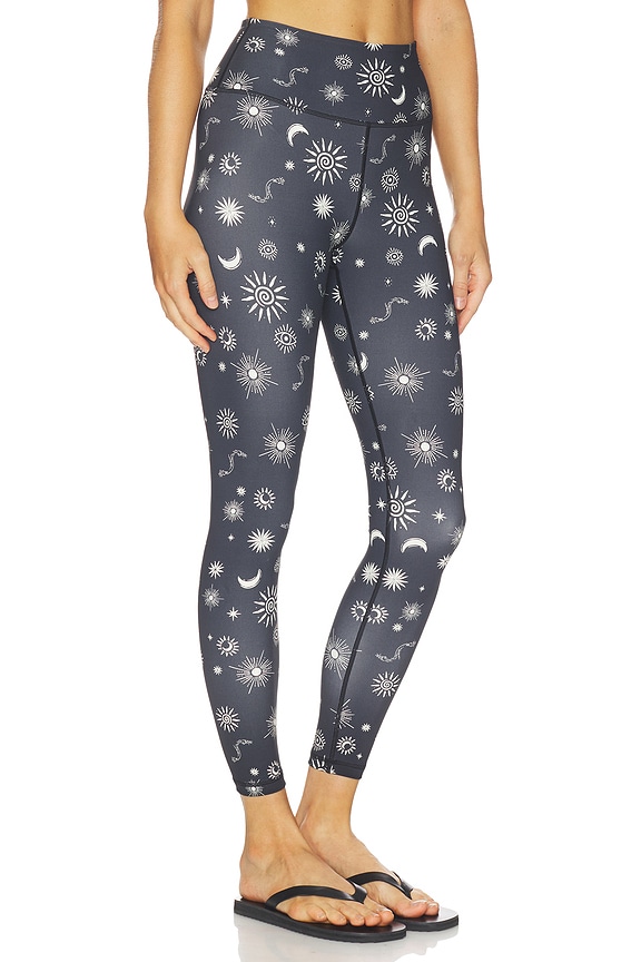 view 2 of 6 Solstice Lotus 7/8 Legging in Black