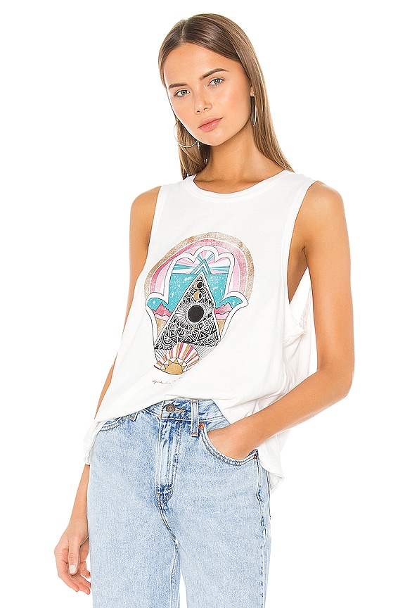 view 1 of 5 Hamsa Gigi Muscle Tank in Stone