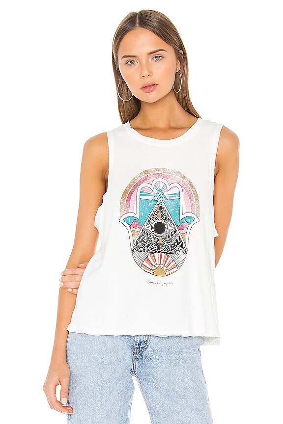 view 2 of 5 Hamsa Gigi Muscle Tank in Stone