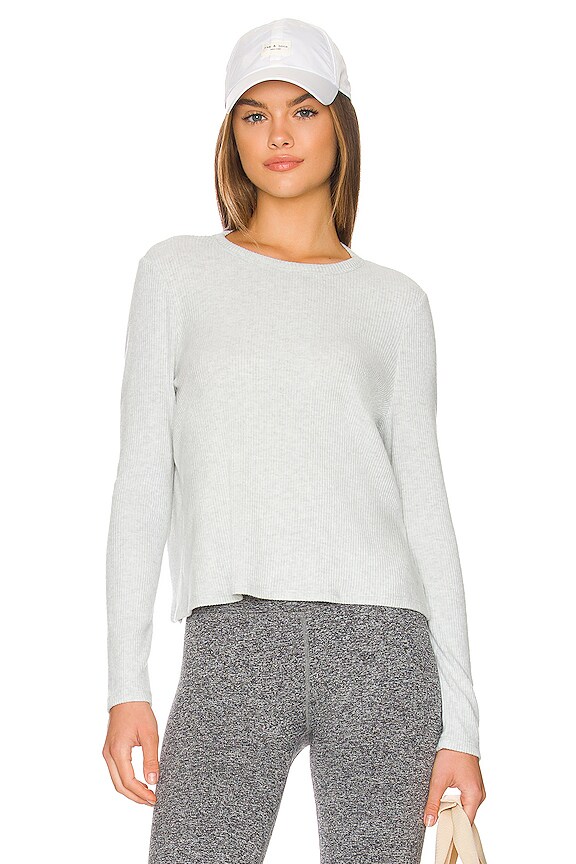 view 2 of 4 BALLET 롱슬리브 탑 in Heather Ash