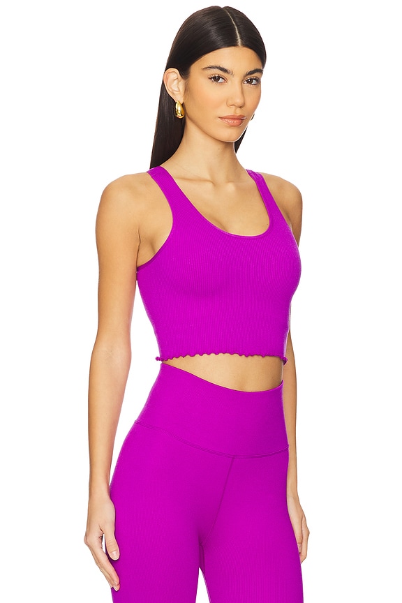 view 2 of 4 Amor Crop Tank Top in Electric Amethyst
