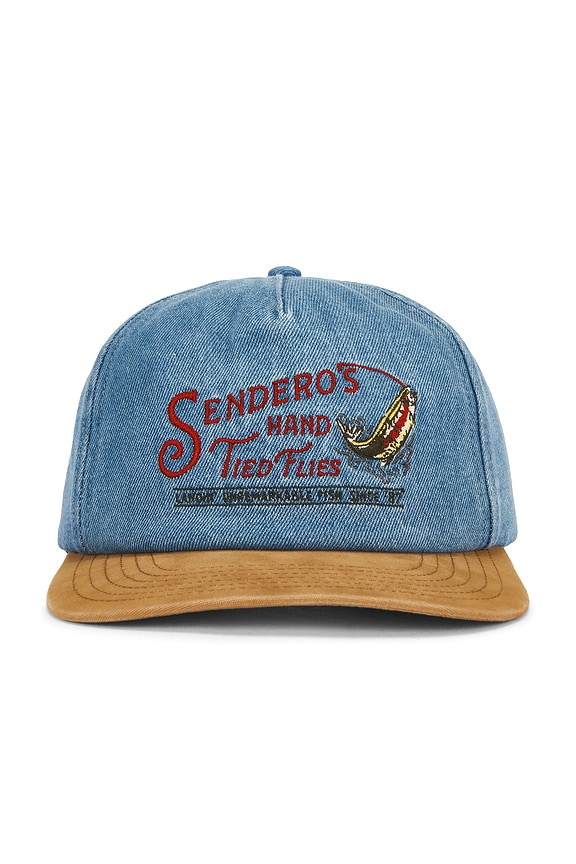 view 1 of 2 Hand Tied Flies Panel Hat in Denim