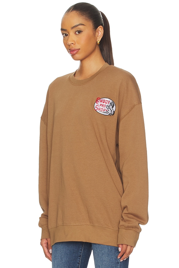 view 2 of 5 Cowboy Pro Shop Sweatshirt in Light Brown