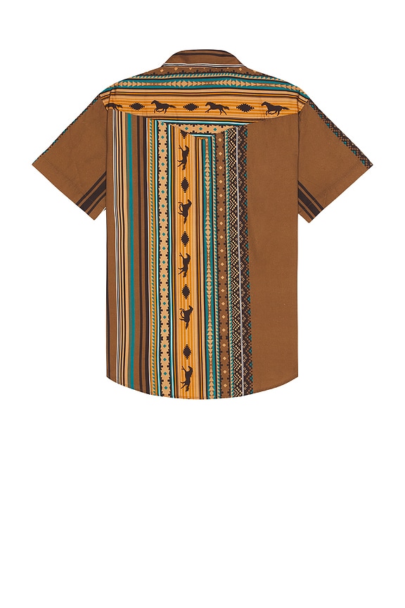 view 2 of 5 SERAPE PEARL SNAP 셔츠 in Western Stripe Walnut