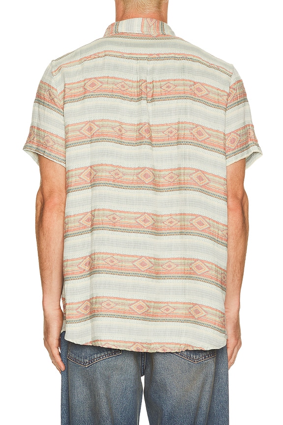 view 2 of 5 CHEMISE BOQUILLAS in Red & Green Sonoita Stripe
