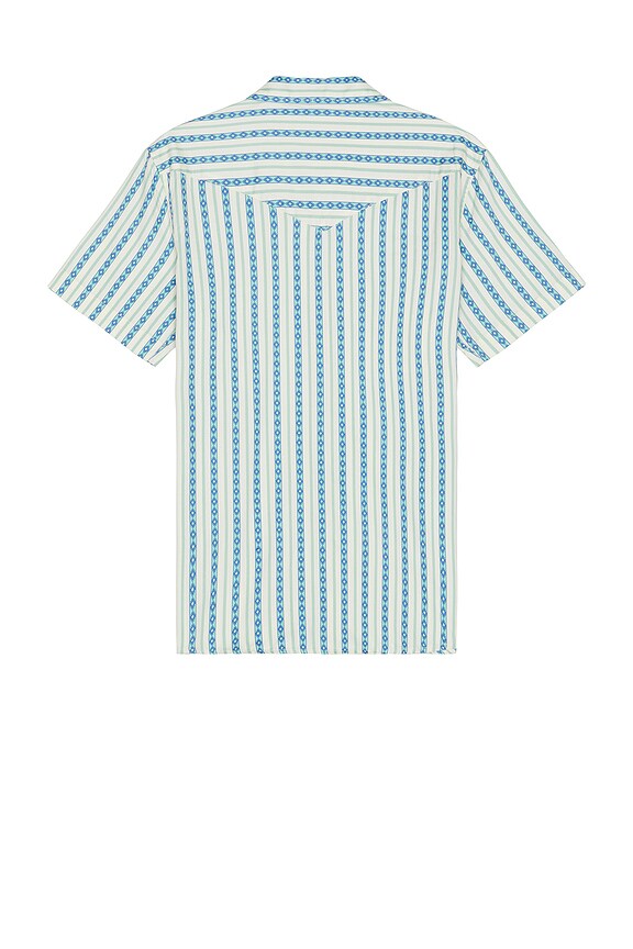 view 2 of 4 Serape Pearl Snap Short Sleeve Shirt in Teal