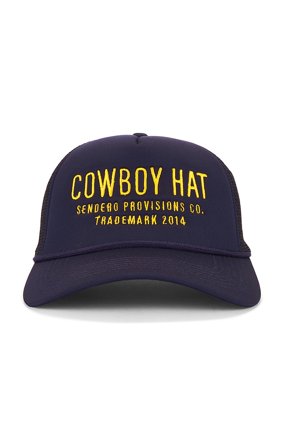 view 2 of 3 Cowboy Hat Trucker in Navy & Gold