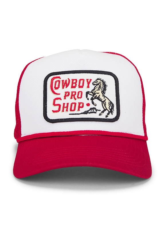 view 2 of 3 Cowboy Pro Shop Hat in White & Red