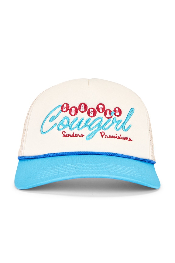 view 2 of 4 Coastal Cowgirl Hat in White & Blue