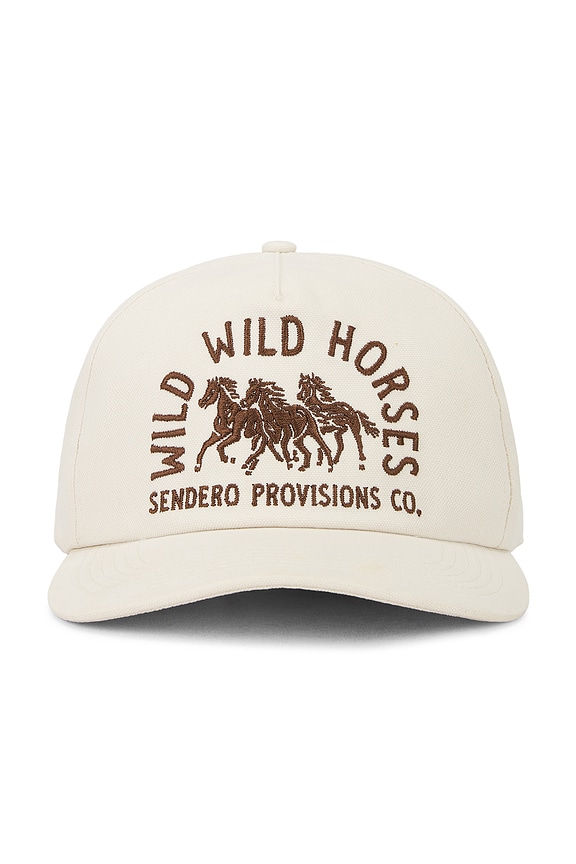 view 2 of 3 Wild Wild Horses Cap in Cream & Brown