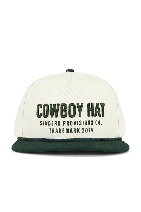 view 1 of 2 CASQUETTE COWBOY HAT in Cream & Green