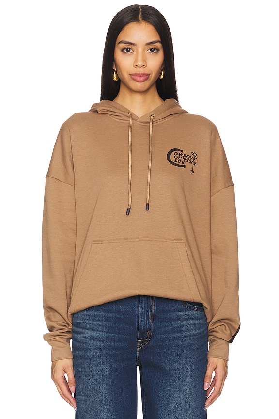 view 2 of 5 Cowboy Country Club Hoodie in Light Brown