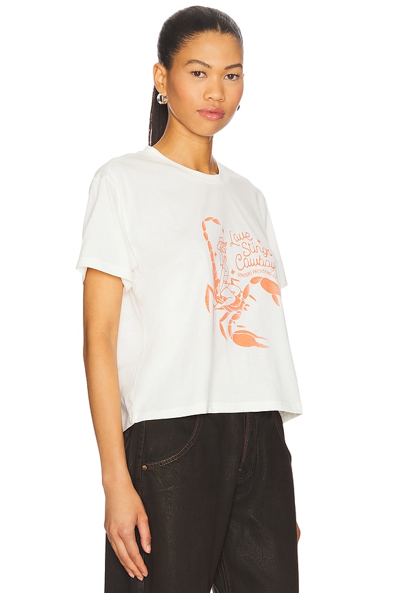 view 2 of 4 Love Stings Crop Tee in Vintage White