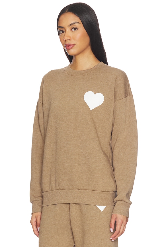 view 2 of 4 Heart Sweatshirt in Taupe