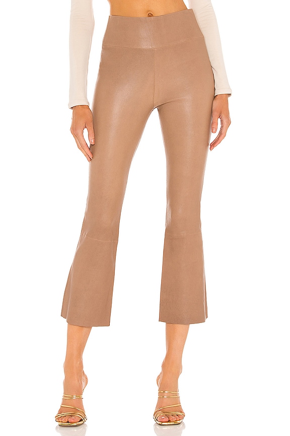 Crop Flare Legging in White