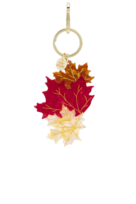 view 2 of 4 PORTE-CLÉS MAPLE LEAVES BAG CHARM + KEYCHAIN in 