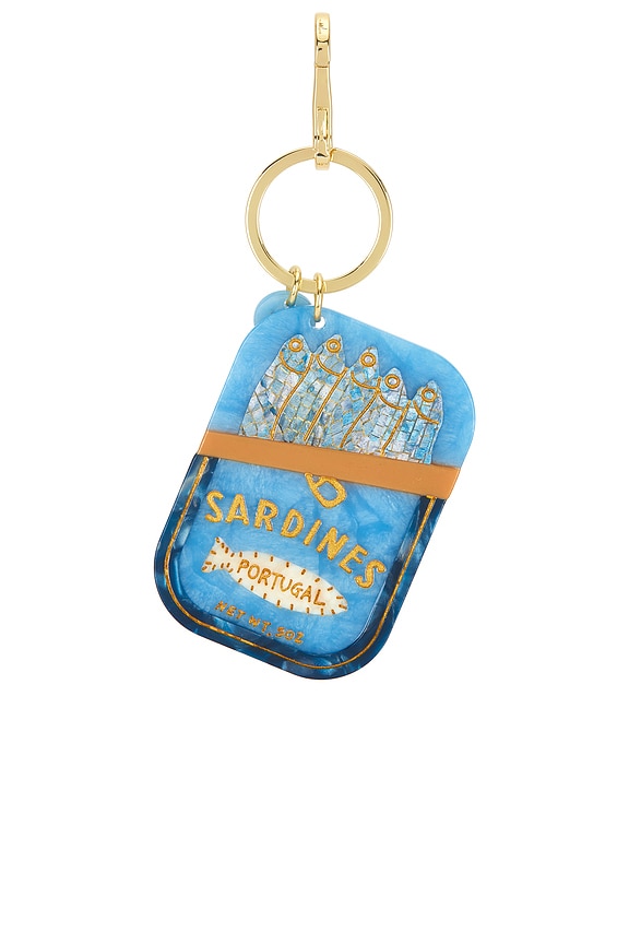 view 2 of 5 Hand-Painted Sardines Bag Charm + Keychain in 