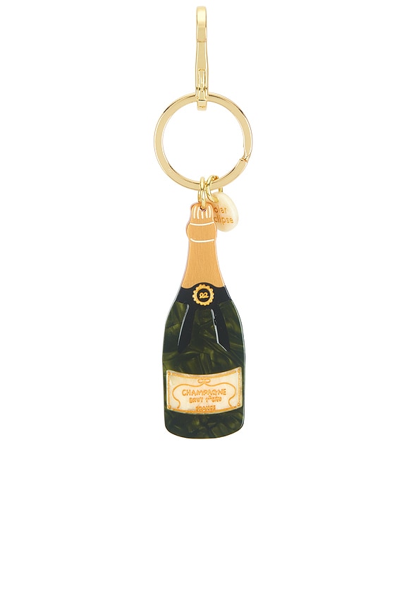 view 2 of 5 LLAVERO CHAMPAGNE BAG CHARM + KEYCHAIN in 