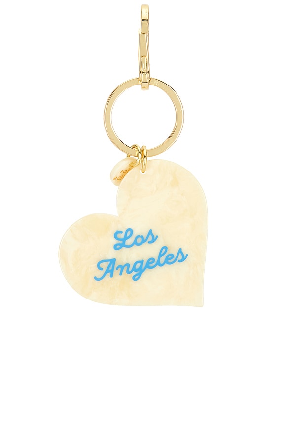 view 2 of 4 x Revolve Hand-Painted Los Angeles Heart Bag Charm + Keychain in 