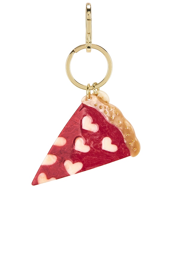 view 2 of 4 Hand-painted Bag Charm in Pizza
