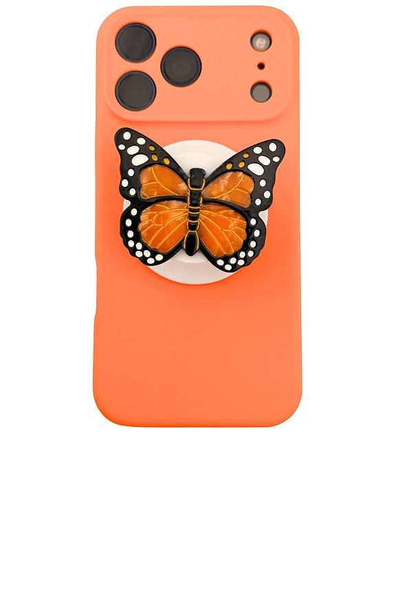 view 2 of 4 Hand-Painted Monarch Butterfly Grip Charm in 