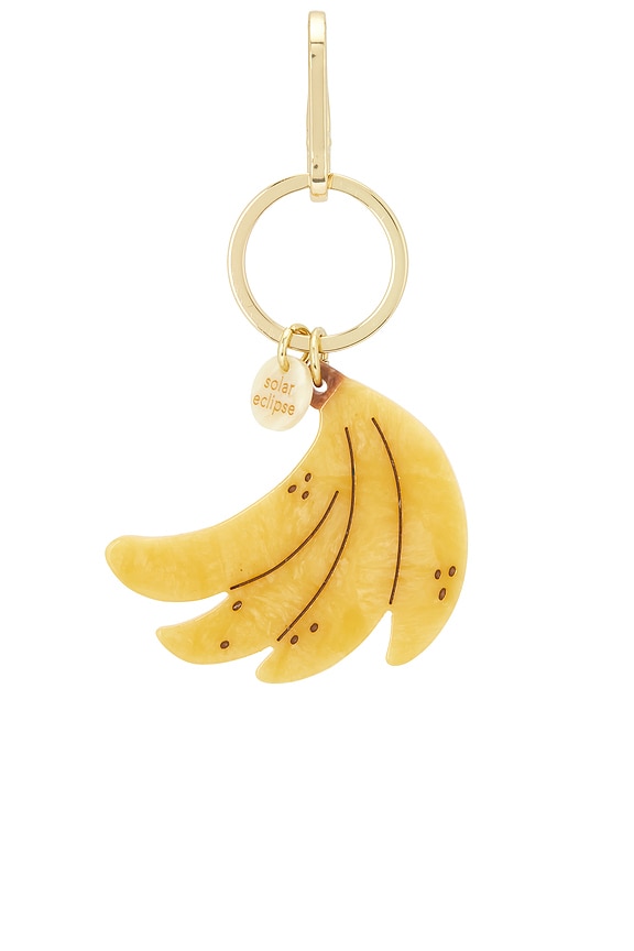 view 2 of 6 Hand-painted Banana Bag Charm + Keychain in 