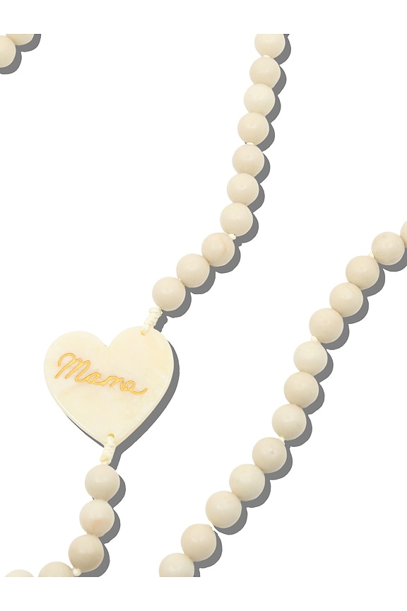 view 2 of 2 Hand-Painted Mama Heart Crossbody Phone Chain in Cream