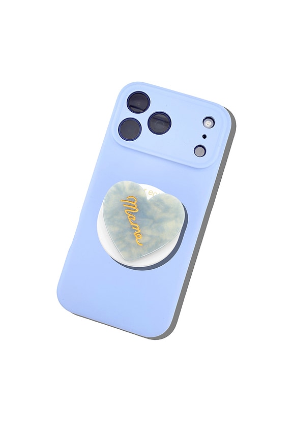 view 2 of 5 Hand-Painted Mama Heart Grip Charm in Blue