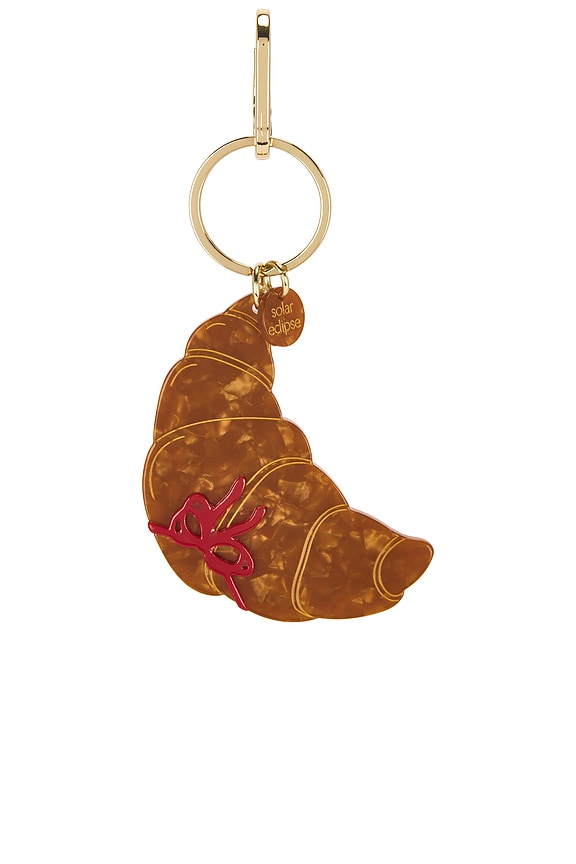 view 2 of 4 Hand-painted Bag Charm in Bow Croissant