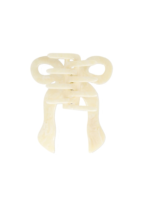 view 2 of 2 PINZA PARA CABELLO COQUETTE BRIDE PINTADA A MANO HAND-PAINTED BRIDE COQUETTE CLAW HAIR CLIP in Cream