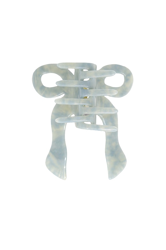 view 2 of 2 Hand-Painted Bride Coquette Claw Hair Clip in Blue