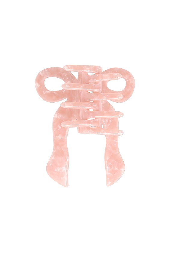 view 2 of 2 PINZA PARA CABELLO CON LAZO BRIDESMAID PINTADA A MANO HAND-PAINTED BRIDESMAID BOW CLAW HAIR CLIP in Pink