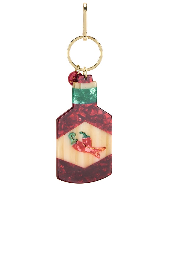 view 2 of 4 Hand-painted Bag Charm in Hot Sauce