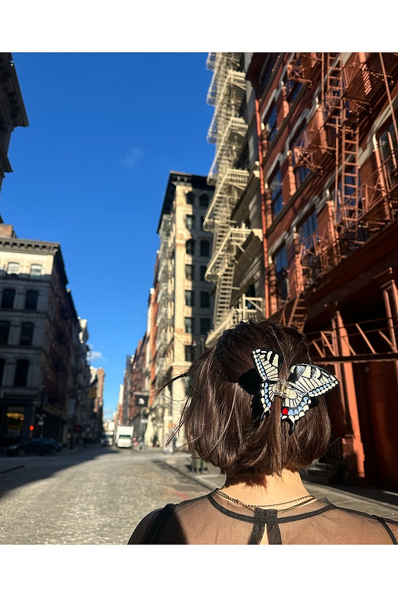 view 2 of 3 Hand-painted Swallowtail Butterfly Claw Hair Clip in 