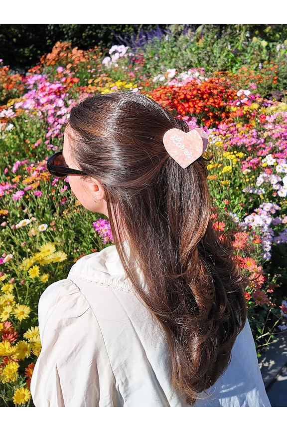 view 2 of 2 Hand-Painted Lover Heart Claw Clip in 