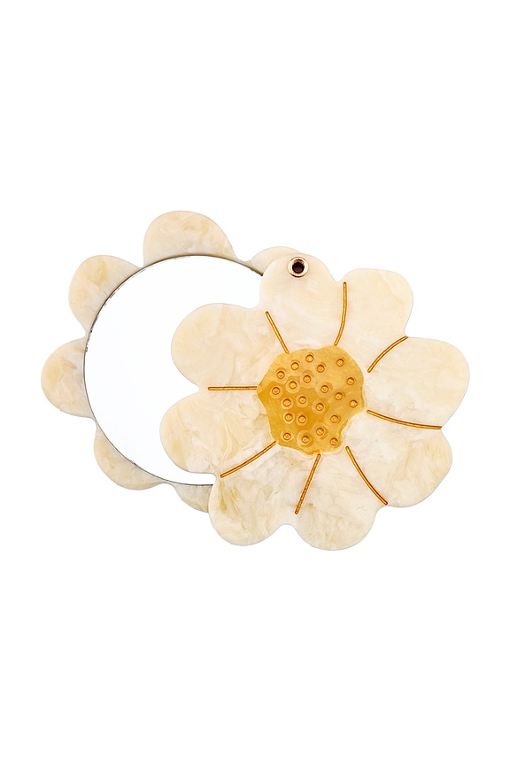 view 1 of 3 Hand-painted Vintage Daisy Compact Mirror in 