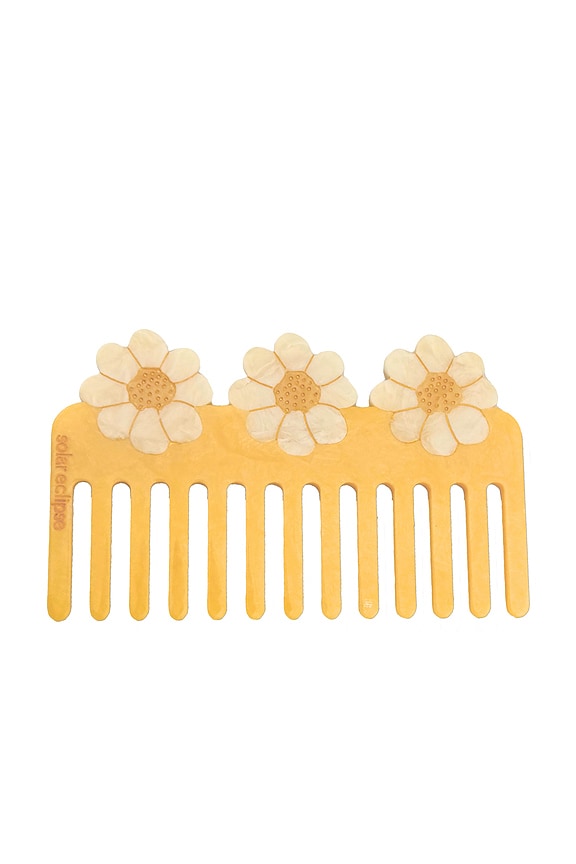 view 1 of 2 Hand-painted Vintage Daisy Detangling Wide Tooth Hair Comb in 