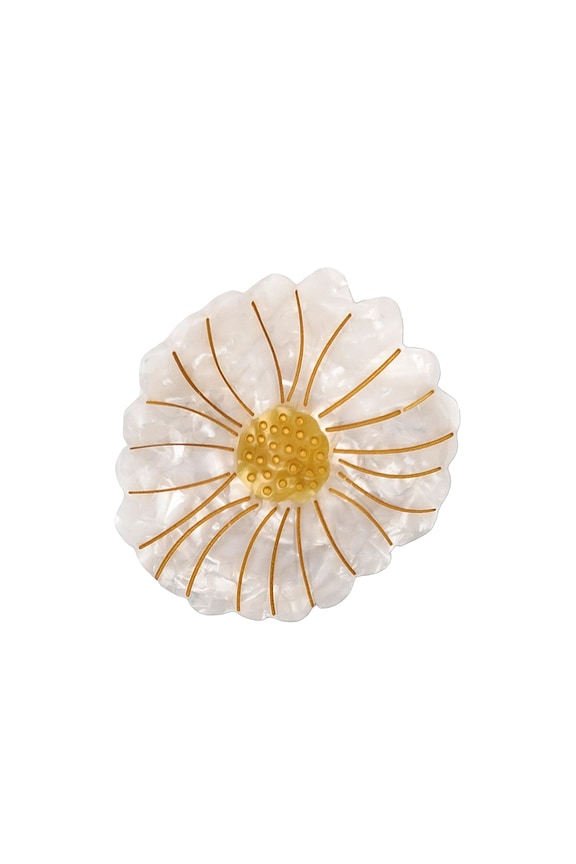 view 1 of 2 Hand-painted Daisy Lay Down Claw Clip in 