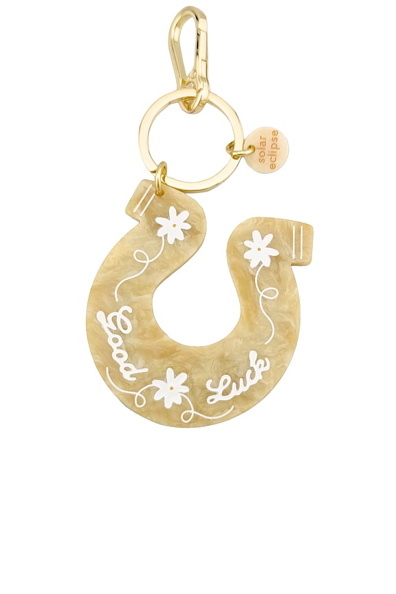 view 1 of 3 Hand-painted Good Luck Horseshoe Bag Charm & Keychain in 
