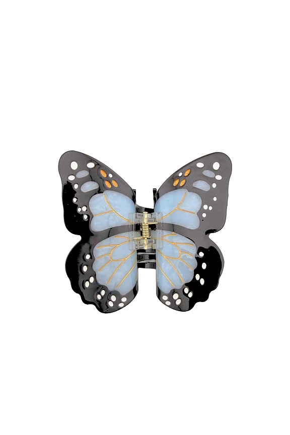 view 1 of 3 Hand-painted Monarch Butterfly Claw Hair Clip in Baby Blue