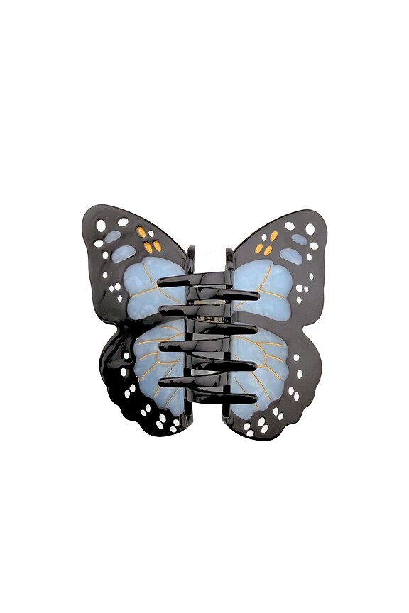 view 2 of 3 Hand-painted Monarch Butterfly Claw Hair Clip in Baby Blue