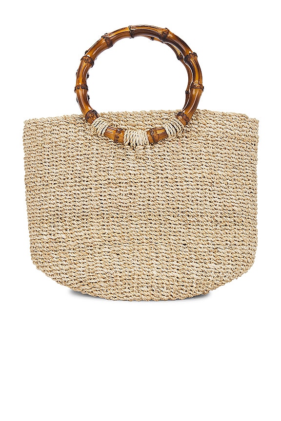 view 2 of 5 Dakota Flamingo Straw Basket in Natural