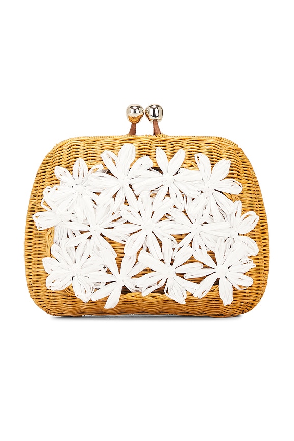 view 2 of 5 x REVOLVE Lolita Frame Flora Clutch in Light Honey & White Flowers