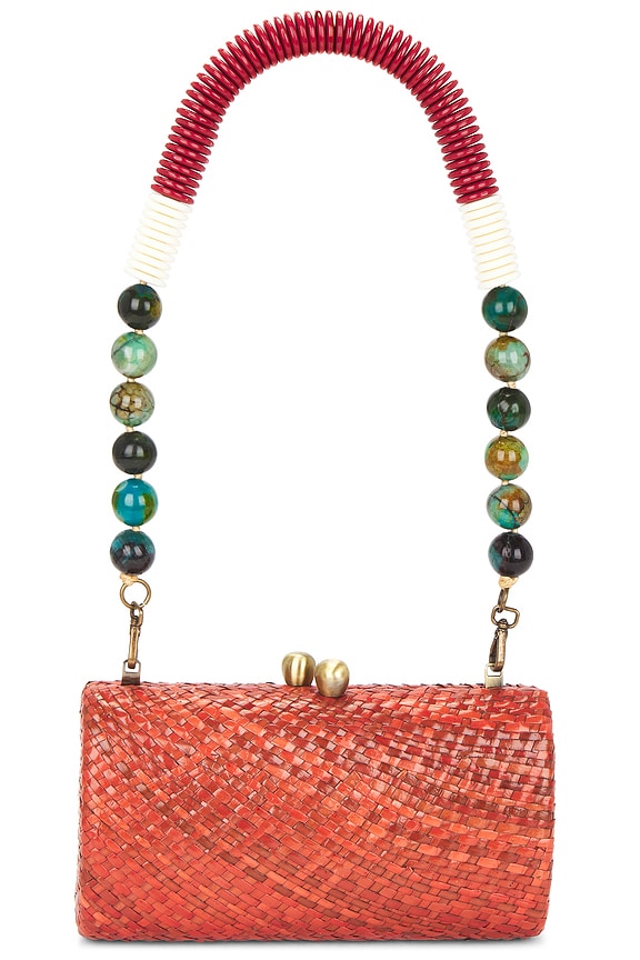 view 2 of 5 Liz Rounded Clutch in Orange