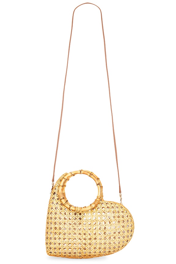view 1 of 5 Marie Heart Top Handle Bag in Light Honey
