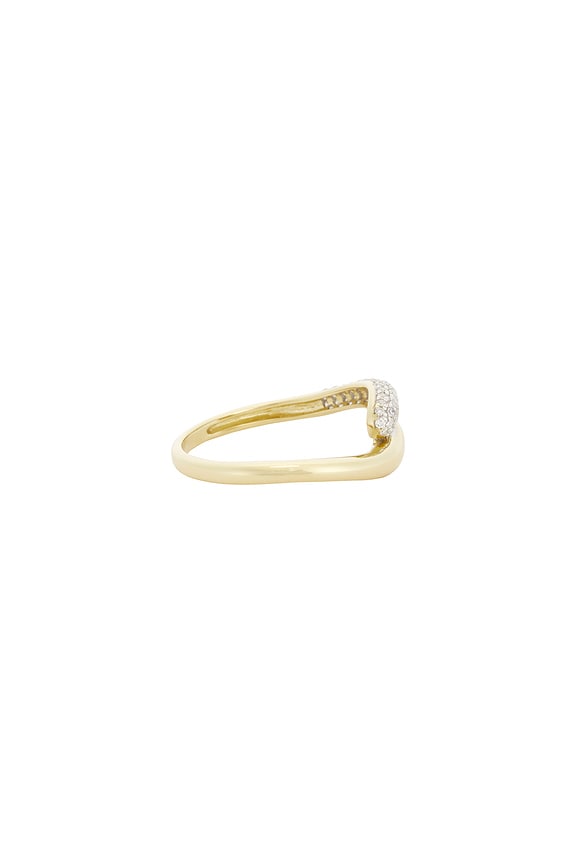 view 2 of 3 КОЛЬЦО DROPLET HUG in 10k Yellow Gold & White Diamond