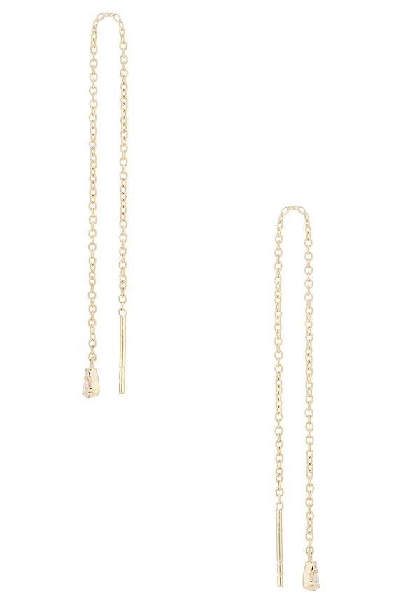 view 2 of 2 PENDIENTES PERFECT PEAR in 14k Yellow Gold & White Diamond