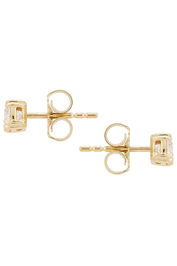 view 2 of 2 The Essential 0.60ct Diamond Stud Earrings in 14k Yellow Gold & White Diamond