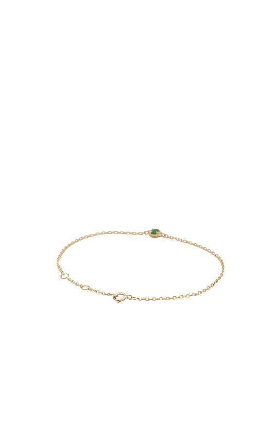 view 2 of 2 BRACELET in 10k Yellow Gold, Emerald, & White Diamond